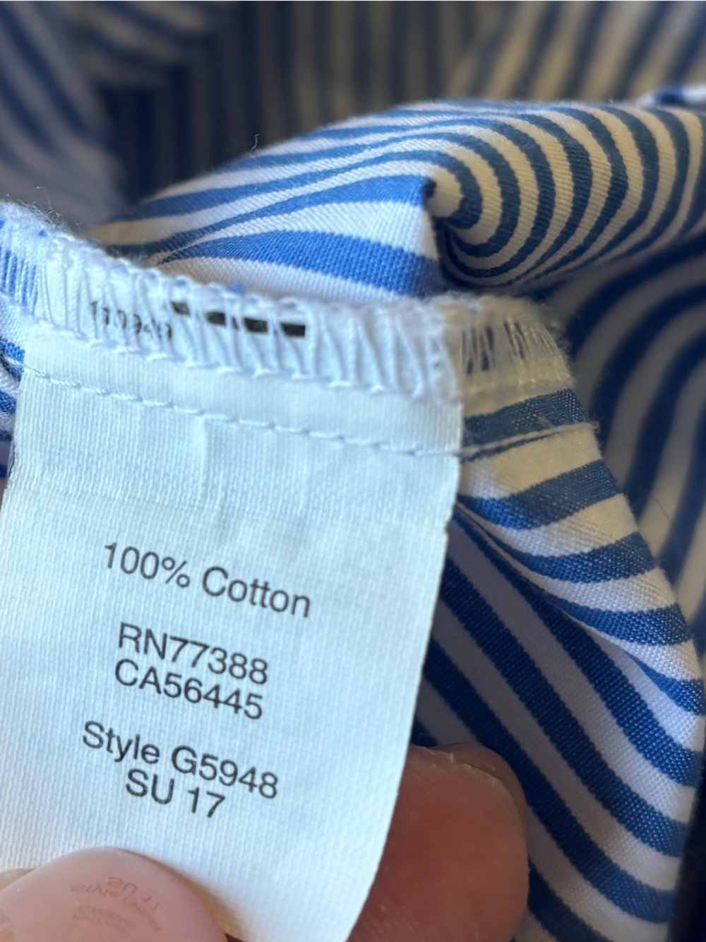 Jcrew Sleeveless Blue Stripe Ruffle V-Neck Top - Picture 7 of 8